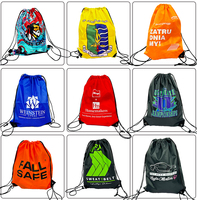 2024 Vente en gros Logo personnalisé Prix usine Sac à cordon en nylon Sacs à cordon en polyester 210D