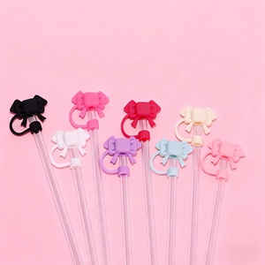 Nouvelle Housse de Protection Réutilisable en Silicone Anti-Poussière pour Pailles à Motifs de Dessins Animés, Accessoire pour Boissons de Fête - Product Image 5