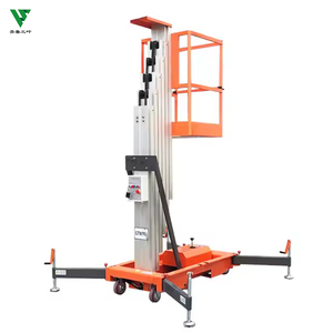 20FT เคลื่อนที่ได้แบบไฮดรอลิกเสาอลูมิเนียมคนเดียวคนเดียวแบบใช้ปรับได้ลิฟต์ทำงานทางอากาศลิฟต์แนวตั้งสำหรับผู้ชาย - Product Image 6