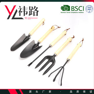 ชุดเครื่องมือทำสวนเหล็ก 5 ชิ้น ทนทาน แบบดั้งเดิม อุปกรณ์ทำสวนสำหรับใช้งานกลางแจ้ง - Product Image 3