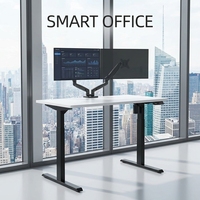 Table de bureau et de gaming AOR à double section inversée à moteur unique, avec longueur extensible, pour montage DIY, vente en gros usine