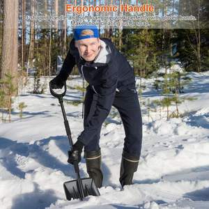 Kit de pala quitanieves 3 en 1 DB de 45.7 pulgadas Raspador de hielo plegable de acero para quitar nieve del coche - Product Image 6