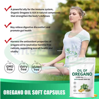 Huile d'origan sauvage certifiée GMP, huile de graines noires en gélules, auditée SGS, complément de soutien immunitaire, vente en gros, OEM, marque privée