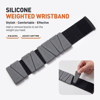 Braccialetto con Pesi Regolabili in Silicone per Polso e Caviglia 0.5-2LB, Antiscivolo, Staccabile e Segmentato per Pilates, Camminata e Yoga
