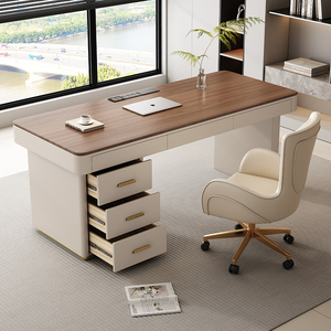 Stile italiano luce di lusso in legno scrivania semplice e moderna a casa scrivania per lo <span class=keywords><strong>studio</strong></span> soggiorno ufficio Executive <span class=keywords><strong>tavolo</strong></span> - Product Image 3