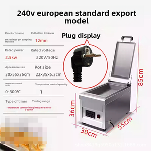 110V商用电熨斗，用于煎饺和春卷，双头便携式炉具，带大锅 - Product Image 2