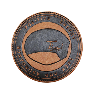 Nhà Máy biểu tượng tùy chỉnh Debossed da tên các bản vá lỗi vòng Phù Hiệu da - Product Image 6