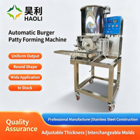 Machine automatique de formage de galettes de hamburger et de nuggets de poulet, équipement de moulage de galettes de viande, moteur de convoyeur, acier inoxydable 304