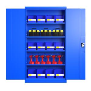 Armoire à outils en acier à deux portes battantes Masyounger MY-TC-13, robuste, étagères réglables, équipement de rangement pour atelier, <span class=keywords><strong>garage</strong></span>, coffre - Product Image 3