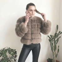 Nouvelle Collection 2026 – Manteau en Véritable Fourrure de Renard Confortable et Chaud pour Femme – Idéal Hiver et Automne – Manteau en Fourrure Naturelle de Renard – Manteau en Cuir