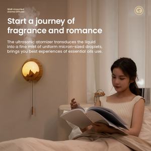 Diffuseur d'arômes pour usage domestique, humidificateur à huiles essentielles, lumières LED décoratives, humidificateur mural avec télécommande - Product Image 4