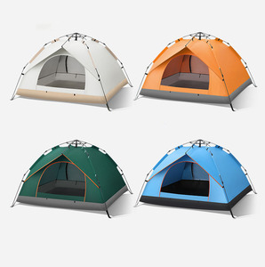 Tente de camping portable d'extérieur pour 4 personnes, une chambre, automatique, imperméable, quatre saisons, camouflage WD-T01 - Product Image 5
