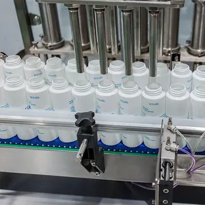 Prix d'usine entièrement automatique 2/4 têtes Agent de couplage gel Bouteille de crème Remplissage liquide Ligne de capsulage et d'étiquetage Machine d'emballage