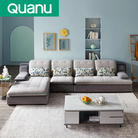 Ensemble de canapé d'angle en tissu de conception moderne simple en forme de L 102137