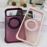 Étui de téléphone magnétique 3 en 1 Skin Touch ondulé avec protection à 360° °   Support rotatif, grande fenêtre pour appareil photo, coque antichoc pour iPhone 18 Pro Max