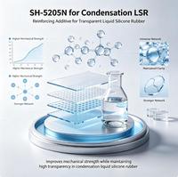 Résine de silicone méthylique SH-5205N, adjuvant de tenacité idéal pour les adhésifs sans transfert (PSA), l'isolation des moteurs de classe H et le caoutchouc de silicone transparent