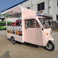 Tricycle électrique, camion de nourriture mobile, chariot de vente personnalisé pour la restauration rapide et le café, acier inoxydable, garantie de 2 ans, utilisation en extérieur