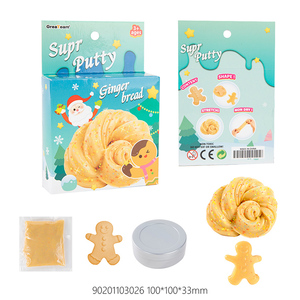 Pâte à modeler Supr Putty Ginger Bread Scallion Powder Slime Clay avec moule Bonhomme en pain d'épices pour fête de Noël - Product Image 5