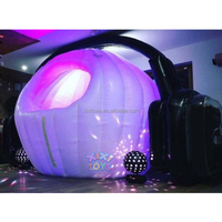 Cabine de DJ gonflable à éclairage LED personnalisée pour les boîtes de nuit et les fêtes type tente Radio Cabine de DJ Studio Salle Cube