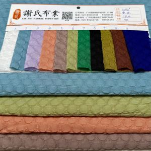 95% पॉलिएस्टर 5% स्पैन्डेक्स बुना हुआ मेष कपड़े शीट सादे रंग की झुर्रियों वाली महिला टी-शर्ट बैग कार - Product Image 5