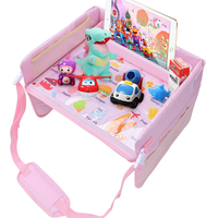 Plateau d'activités éducatif pour enfants, pour l'intérieur et l'extérieur, avec surface effaçable à sec, utilisable comme bureau portable et plateau de voyage pour siège auto