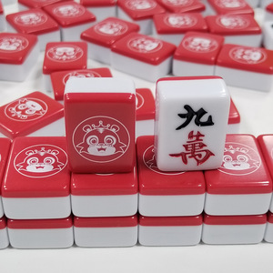 Mahjong Tiles Set 30 Pieces Melamine Custom Logo UV Printing For Home <b>Entertainment</b> Team Building Parties - Product Image 1