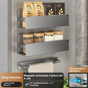 <span class=keywords><strong>Wow</strong></span> support en métal à absorption magnétique tenture murale étagère de rangement latérale pour organisateur de cuisine assaisonnement cuillère couteau stockage - Product Image 6