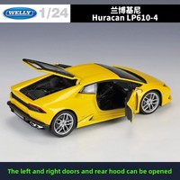 Welly 1:24 Huracan LP610-4, Vehículo de Juguete de Metal Fundido a Presión, Modelo de Auto de Aleación para Coleccionistas, Regalo, Venta al Por Mayor