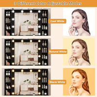 Meilleure Vente 2026 Coiffeuse de Maquillage avec Miroir et Éclairage, Table de Maquillage avec Station de Recharge