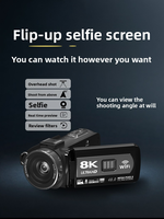Cámara para Vlogging con Enfoque Automático Avanzado, Antivibración, Detección Facial, Temporizador, Disparo Continuo, para Contenido Documental