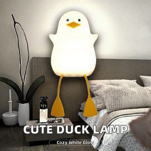 Lámpara de Noche Mini con Forma de Animal, Hermosa Lámpara LED Recargable de Silicona Suave con Forma de Pato, Luz Blanca Cálida Moderna - Product Image 2