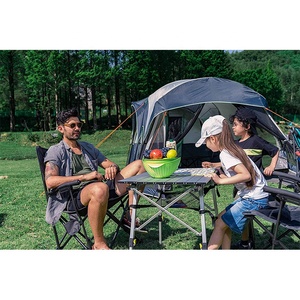 Set di Tavoli da Picnic e da Pranzo Hangrui con <span class=keywords><strong>Gambe</strong></span> <span class=keywords><strong>Pieghevoli</strong></span> in Alluminio Ultraleggero Regolabili in Altezza - Product Image 6
