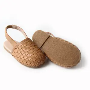 Top Supplier Children Sandal Fashion Kids Woven Sandals Leather Brown Kids Sandals