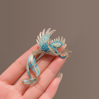 Broche Métallique Haut de Gamme Style Chinois Ethnique Phénix en Parade 2026 pour Femme – Luxe, Sophistication et Distinction, Sublimant les Quatre Saisons