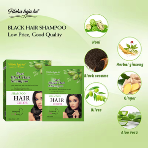 Usine professionnelle OEM Sachet noir teinture rapide shampooing de couleur de cheveux naturels noirs shampooing de cheveux noirs à l'huile d'olive - Product Image 3