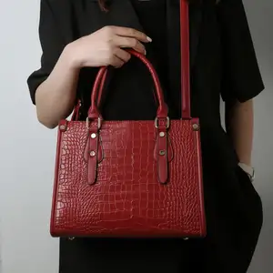 Fashion women handbags leather alligator crocodile pattern handbags for women bag with wallets multicolor hot handbags