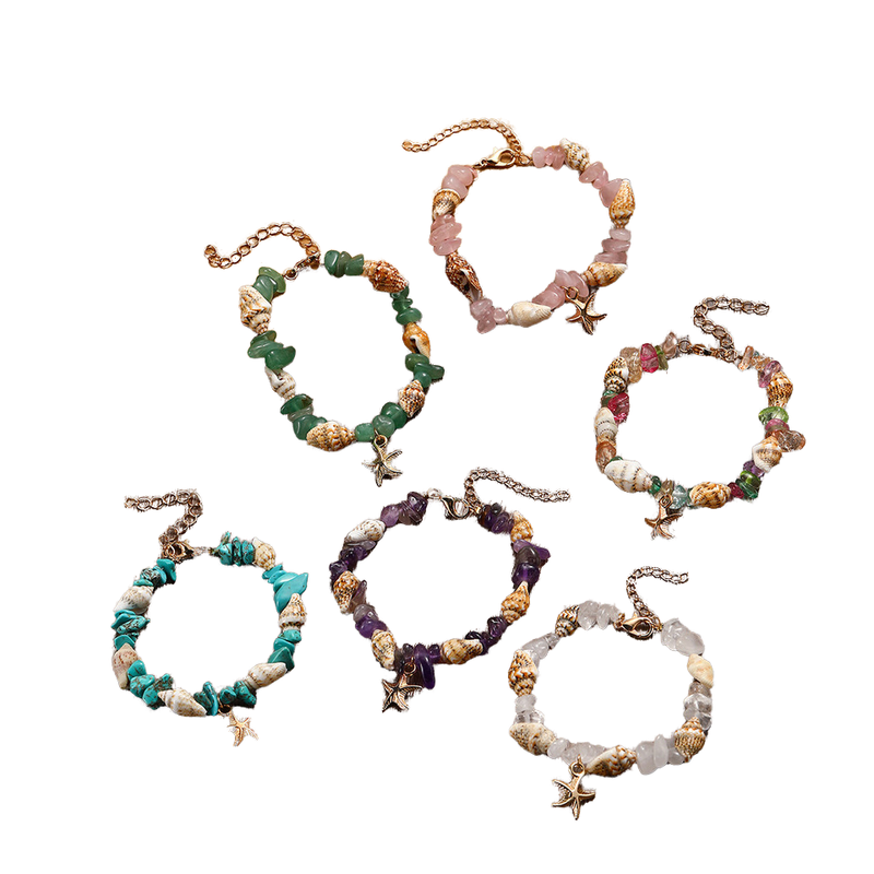 Wholesale Bohemian Rice Beads Starfish Pendant