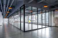 Partisi Kantor Kaca Modular Aluminium dengan Desain Modern, Dinding Tinggi, Kedap Suara, Pembatas Ruangan untuk Sekolah & Rumah Sakit