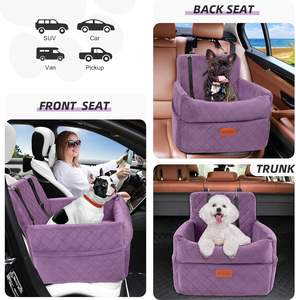 Автомобильное сиденье-лежанка класса люкс для собак, портативная переноска для путешествий, безопасное сиденье-бустер для перевозки животных на улице - Product Image 4