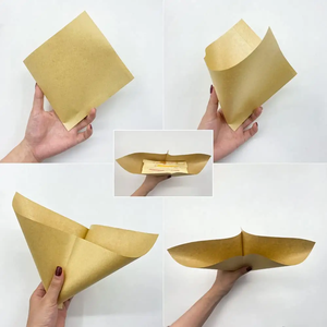 Bolsas de Papel Kraft Marrón Resistentes a la Grasa y al Agua para Llevar Comida con Logotipo Personalizado para Cafeterías y Panaderías - Product Image 2