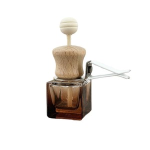 Flacon en verre vide de 8 ml pour diffuseur d'huiles essentielles et parfums, avec clip de fixation pour grille d'aération de voiture - Product Image 1