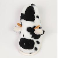 Mignonnes Pantoufles Vache pour Femmes Hiver Épaissies Chaussons Maison Chauds Antidérapants à Semelle Épaisse