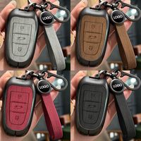 Étui pour clé de voiture en métal zincalloy, bois et cuir, accessoires, pochette pour clé pour Dongfeng Citroen DS6/DS5/DS5LS/DS3 et DS4