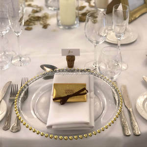 <span class=keywords><strong>Piatti</strong></span> per caricabatterie in plastica trasparente e argento di alta qualità per matrimoni stoviglie <span class=keywords><strong>servizio</strong></span> cena - Product Image 5