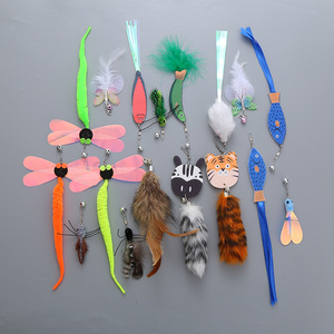 Colección de repuestos de cabezas de juguete de peluche con forma de insecto para gatos, de fábrica de artículos para mascotas, para venta transfronteriza, juguetes DIY autoentretenedores para gatos - Product Image 2