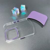 Étui de téléphone portable transparent pour PC pour 15 Pro Max 14 Pro Plus 13 12 11, design luxueux avec placage électrolytique, charge sans fil, deux couleurs