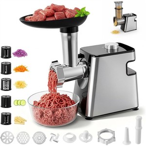 La máquina picadora <span class=keywords><strong>de</strong></span> <span class=keywords><strong>carne</strong></span> <span class=keywords><strong>de</strong></span> doble velocidad, rebanadora, trituradora y ralladora <span class=keywords><strong>de</strong></span> queso se está vendiendo bien. - Product Image 1