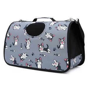 Оптовая продажа, роскошная сумка с застежкой-молнией и принтом, переносная переноска для домашних животных, переносная сумка для путешествий, Складная для кошек, собак, щенков - Product Image 3
