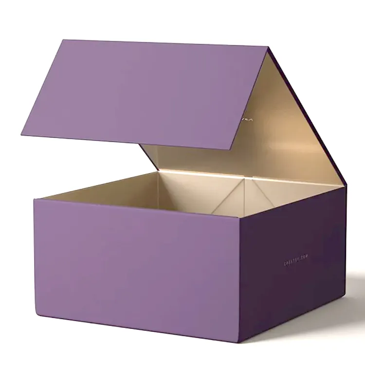 Kunden spezifisches Logo Luxus karton Faltbare Faltung Starre Papier verpackung Magnet verschluss Geschenk boxen