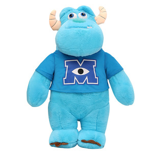 Mostro all'ingrosso personaggio universitario mostro capelli blu imbottito Anima grande occhio bambola PP cotone blu mostro INC giocattoli di peluche - Product Image 5